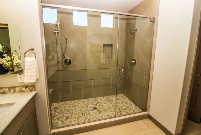 Compact Shower with Glass Doors